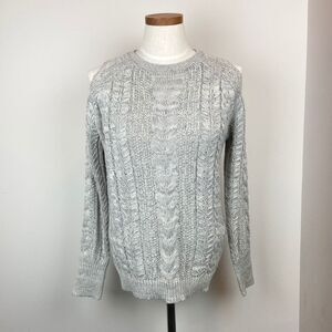 John + Jenn Cold Shoulder Cable Knit Sweater